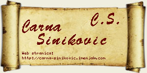 Čarna Šiniković vizit kartica